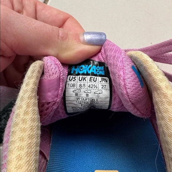Hoka Women's Pink and Blue Athletic Shoes - Picture 4 of 11